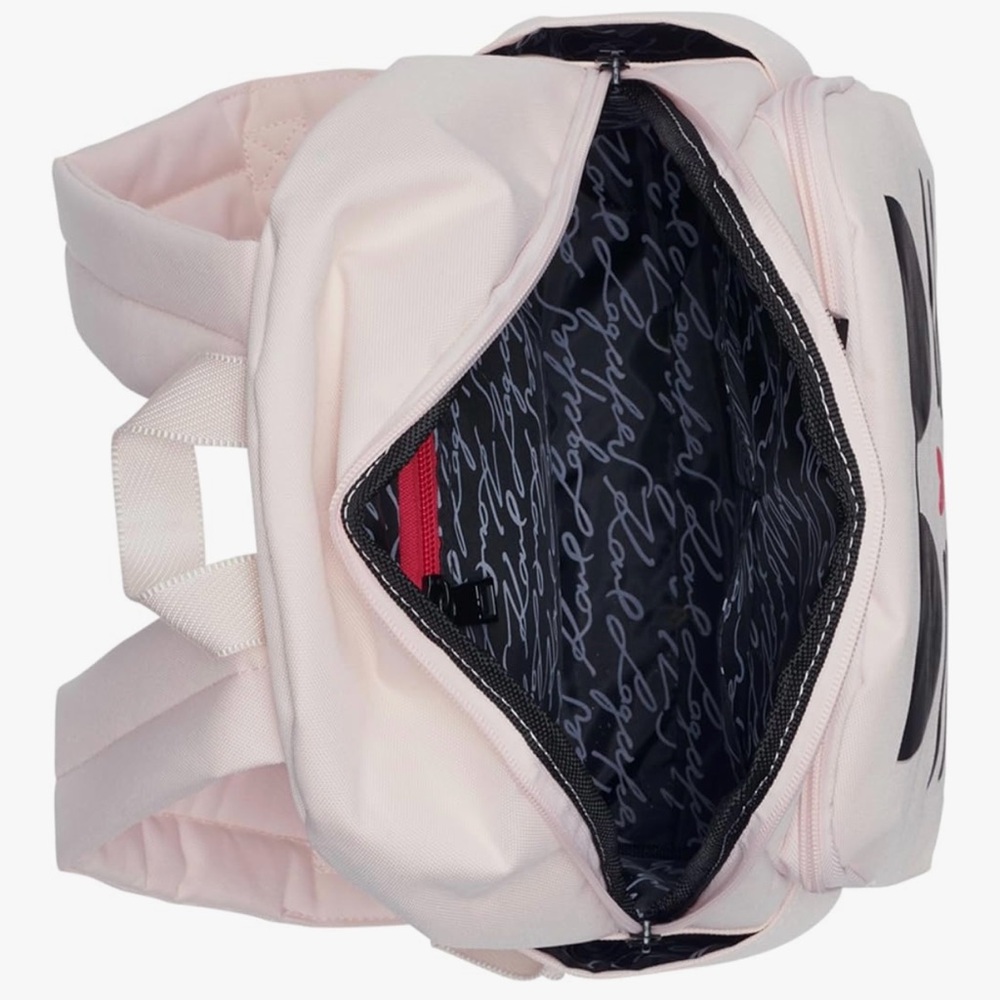 Karl Lagerfeld Light Pink Cat Face Backpack - Picture 3 of 7